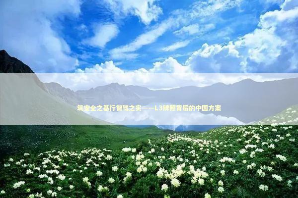 筑安全之基行智驾之实——L3牌照背后的中国方案